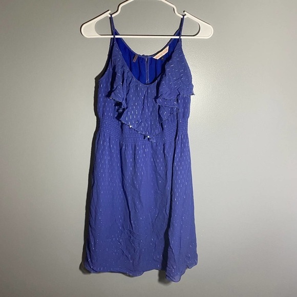 Rebecca Taylor Sleeveless Silk Blend Flutter Collar Dress Size 6 - Picture 2 of 9